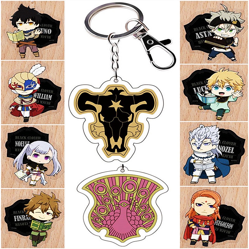 Anime Acrylic Keychain For Black Clover Asta Yuno Grinbellor Noell ...