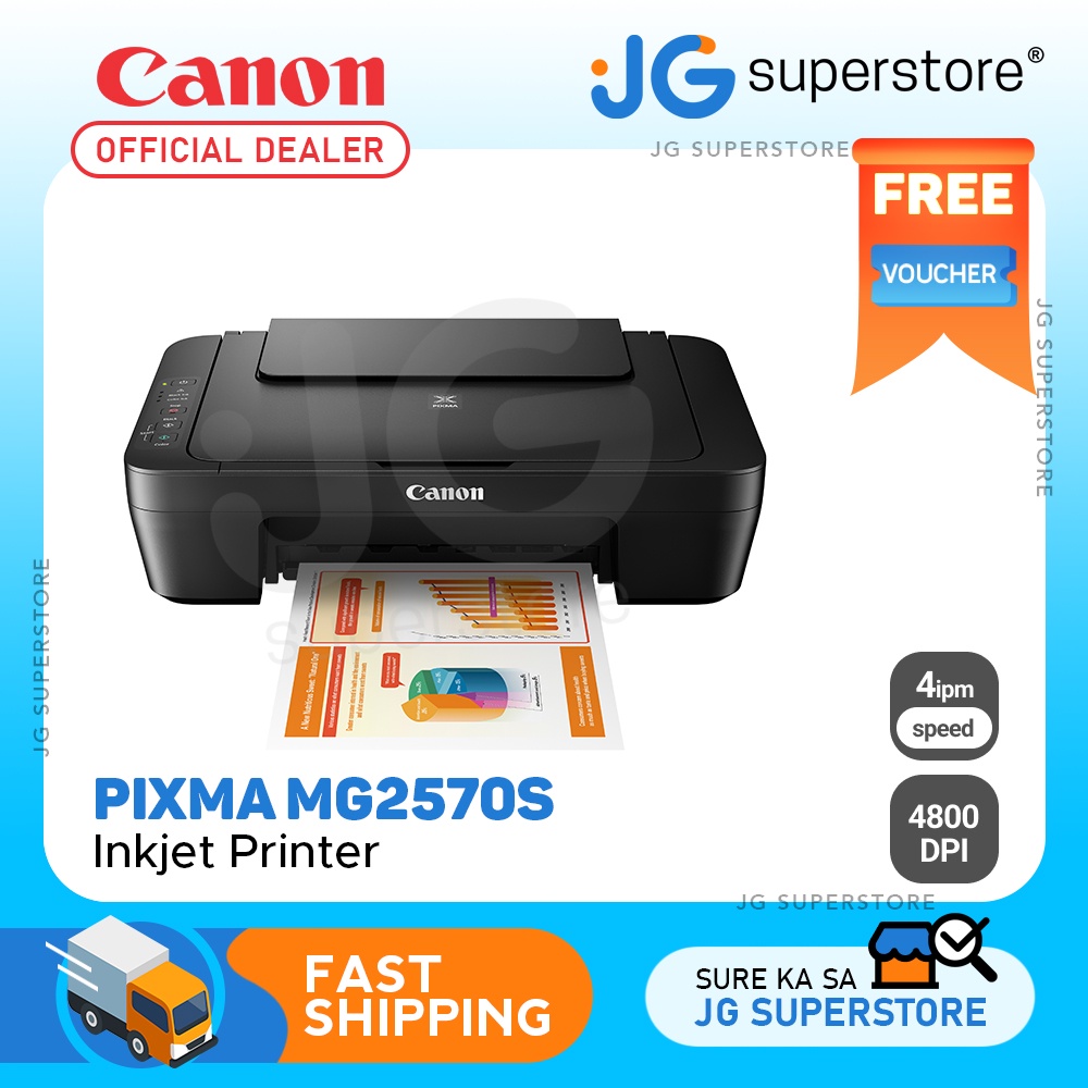 Canon Pixma Mg2570s All In One Color Inkjet Cartridge Type Printer Wprint Copy And Scan Usb 20 