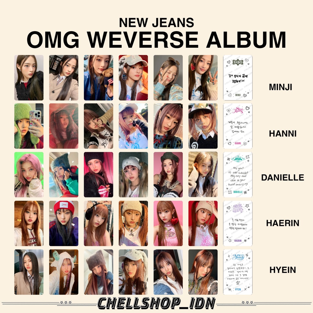 Photocard NEW JEANS OMG WEVERSE ALBUM VER | Shopee Philippines