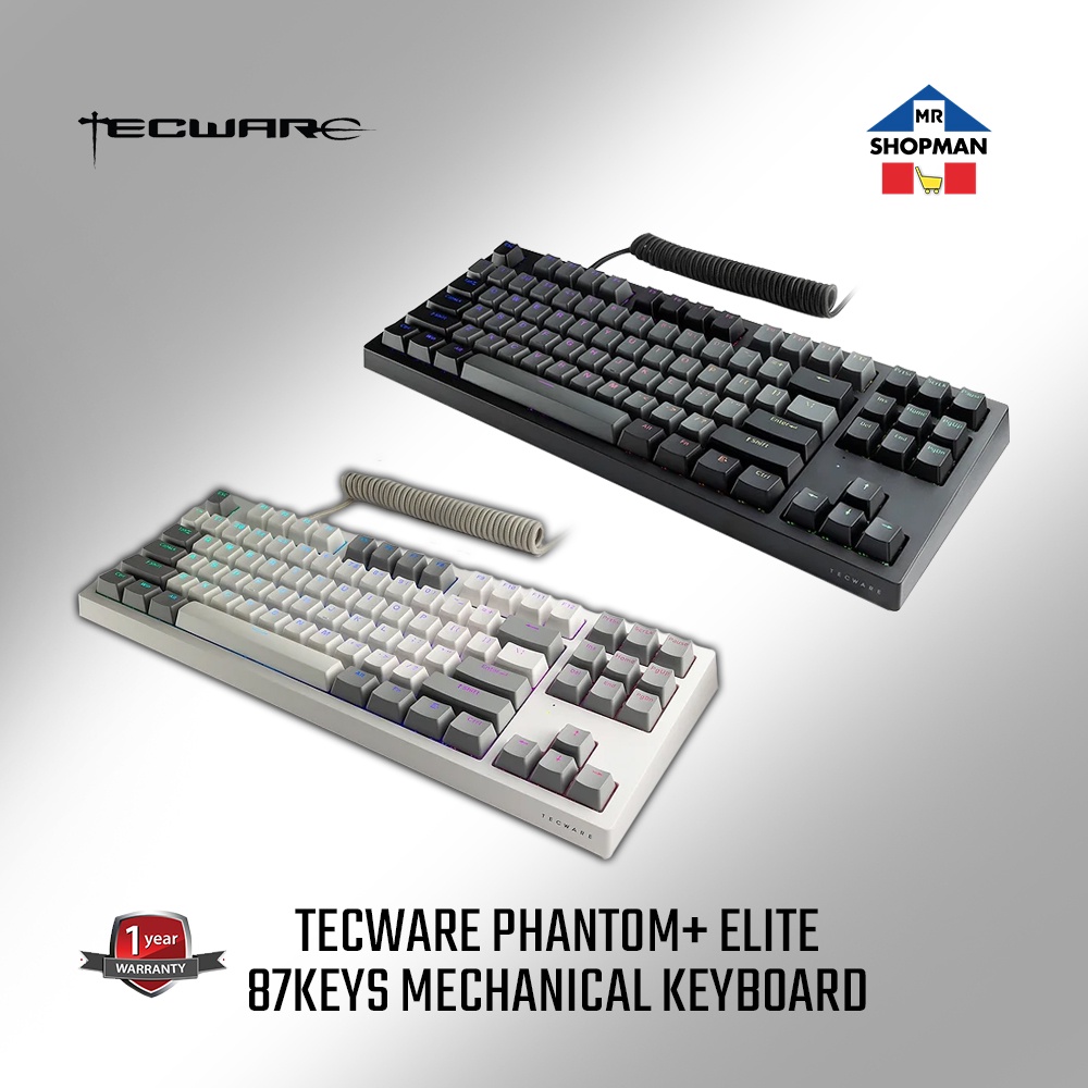 Tecware Phantom+ Elite Wireless 87 Keys RGB 3 Modes Mechanical Keyboard ...