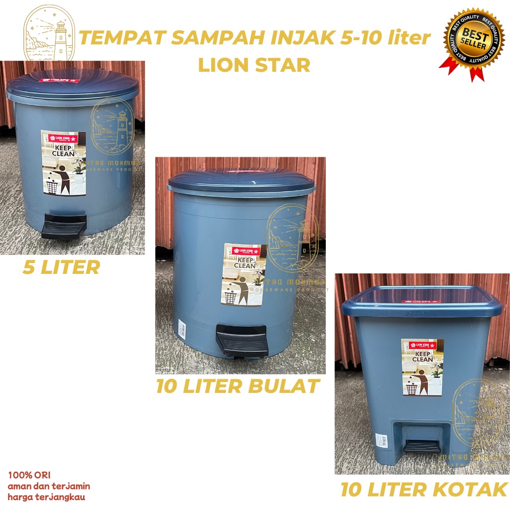 Lion STAR 510 LITER Trash Can/Round And Square Plastic Injection Trash