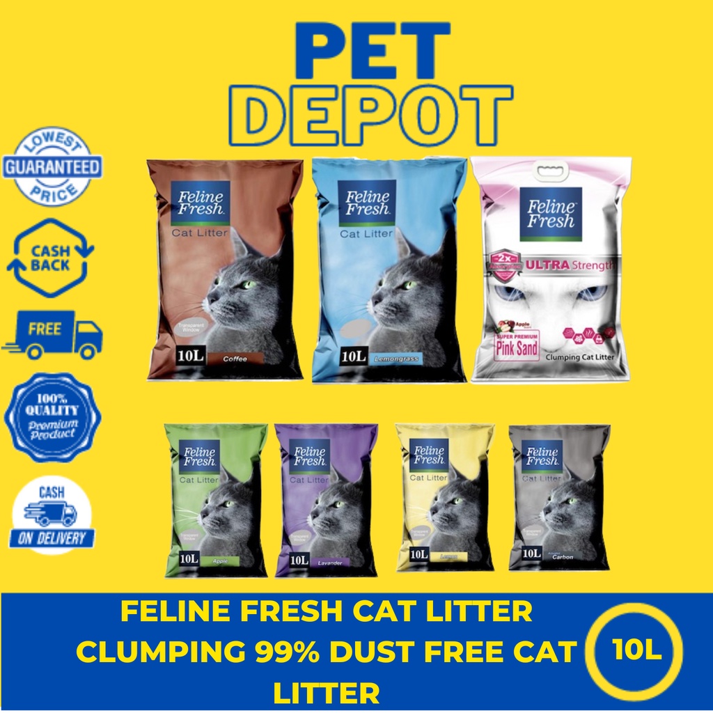 [BEST SELLER] Feline Fresh Cat Litter 10L Clumping 99 Dust Free Cat