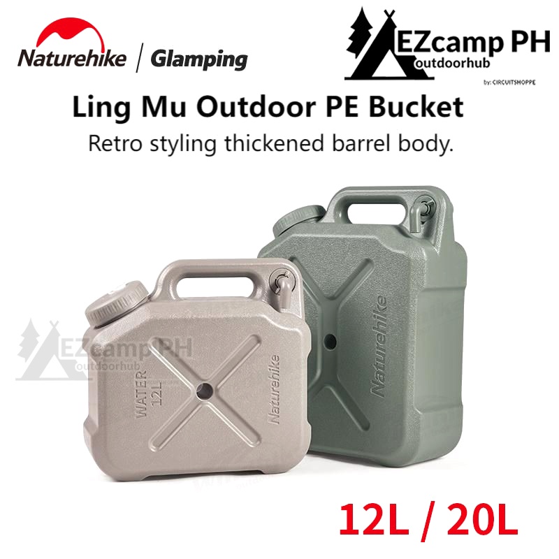 Naturehike 12L 20L Retro Style Plastic Food Grade Drinking Water