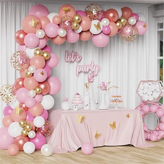 Solid Decorative Balloon Set 36pcs  Rose gold party, Gold birthday party  decorations, Girl birthday decorations
