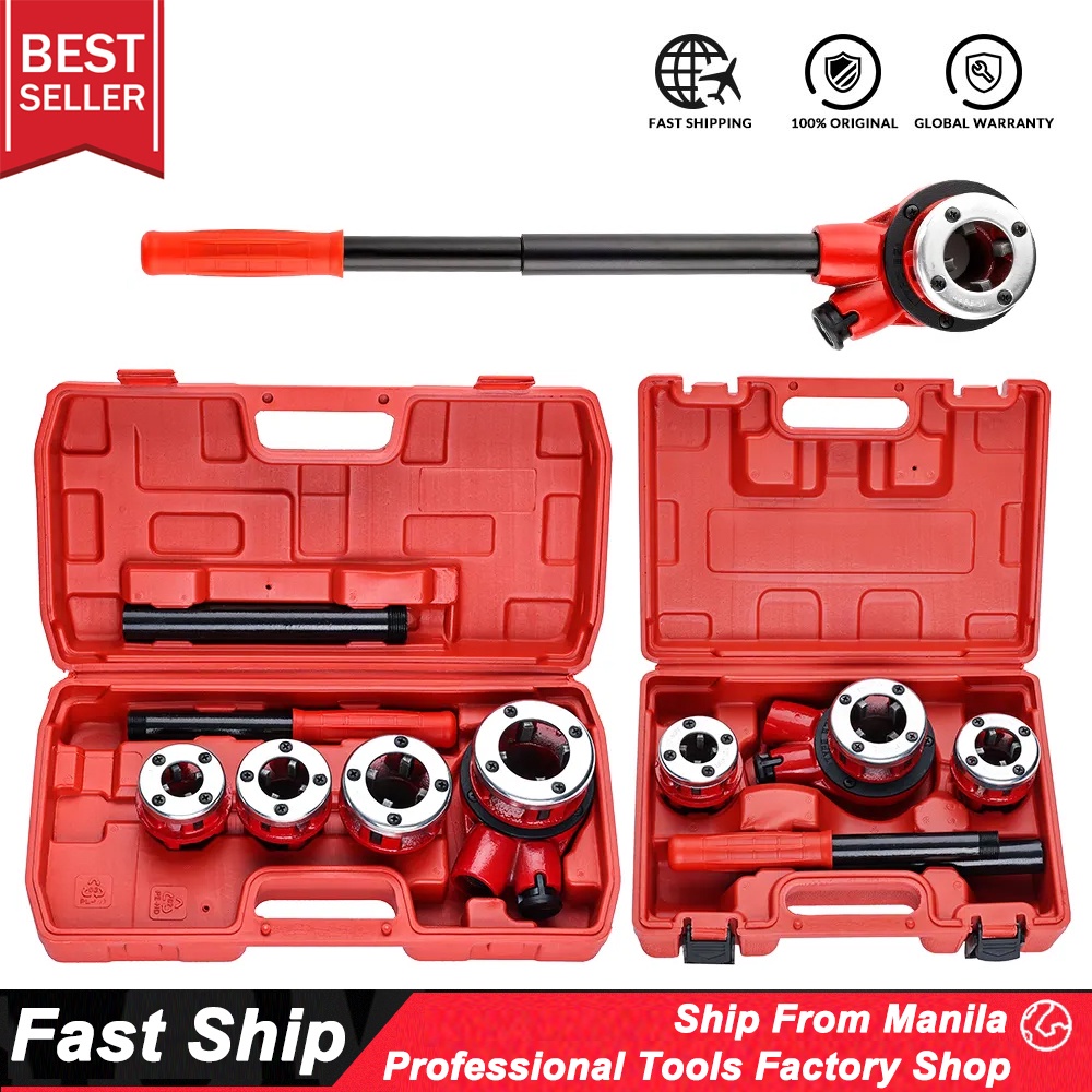 3/4pcs Dies pipes Threader Kit 1/2" 3/4" 1" 11/4" Threader Plumber