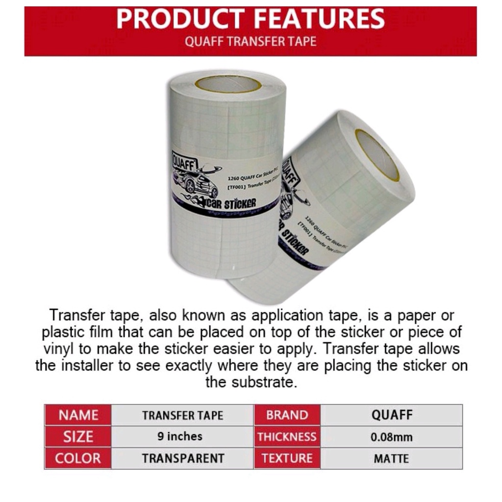QUAFF Transfer Tape for Car Sticker Application Tape for Decals 4.9 81 ...