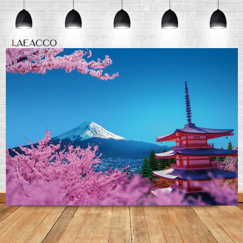 Spring Japanese Mount Fuji Traditional Attic Cherry Blossom Tree ...