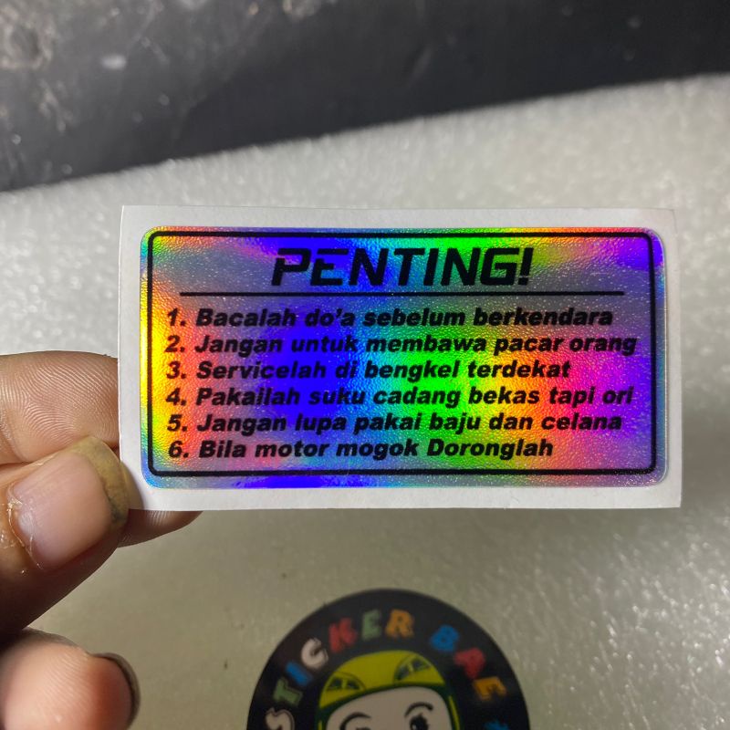 Important Sticker Motor Guide Read Prayer Before Driving Etc | Shopee ...