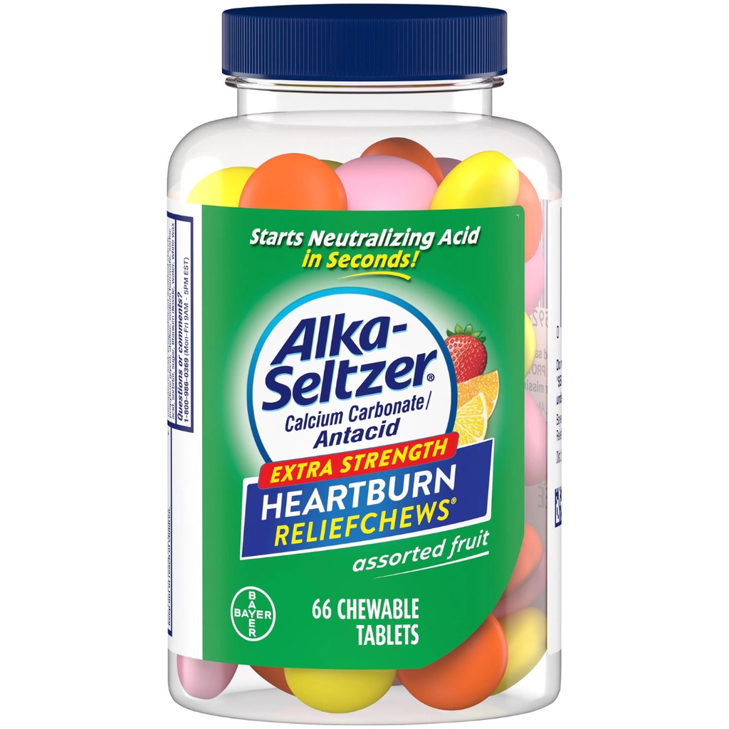 Alka - Seltzer Extra Strength Heartburn Relief Chews Assorted Fruit 66 ...