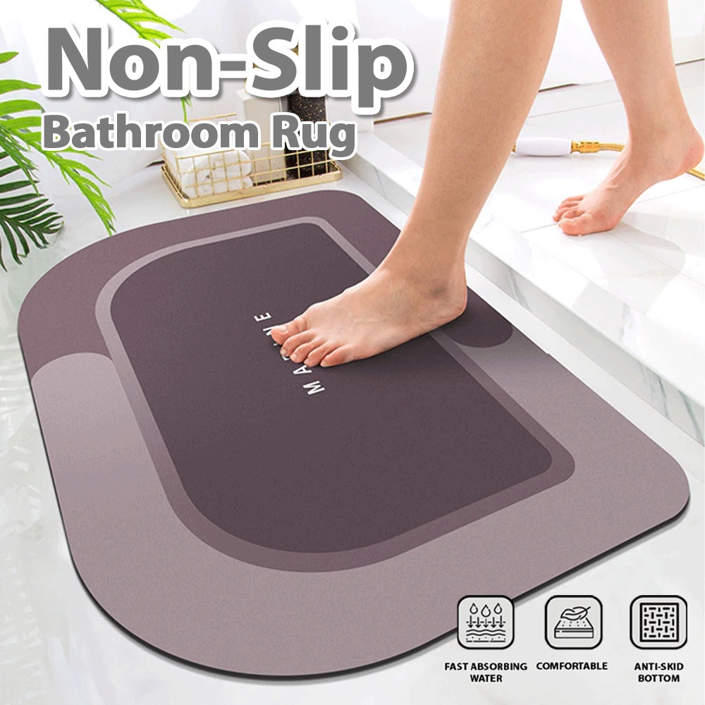 Bath Floor Mat & Super Absorbent Floor Mat Soft QuickDrying NonSlip