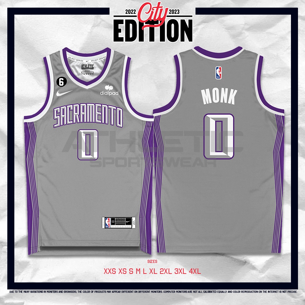 Athletic City Edition Nba Sacramento Kings Malik Monk Jersey 2022 Full 