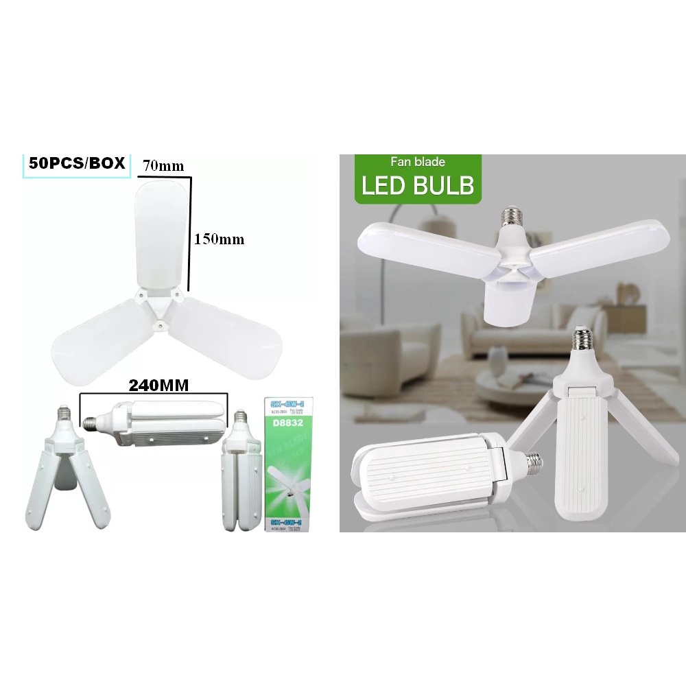 45W Foldable Fan Blade LED Light Bulb Ceiling Fan Shopee Philippines