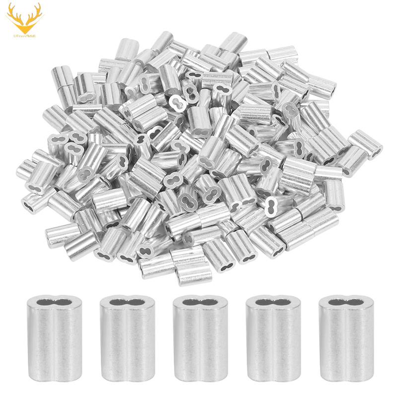 200PCS 1/16 Inch Cable Ferrule Set Aluminum Alloy Crimping Loop Sleeve