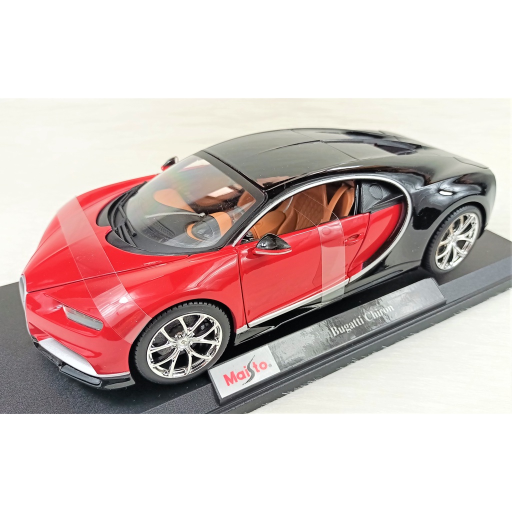 Maisto Die Cast Special Edition 1:18 Red/Black Bugatti Chiron ...