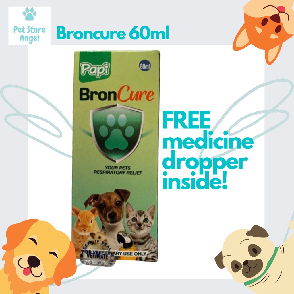 Natural Cough & Colds Syrup for Pet Dogs & Cats Papi Broncure Syrup 60