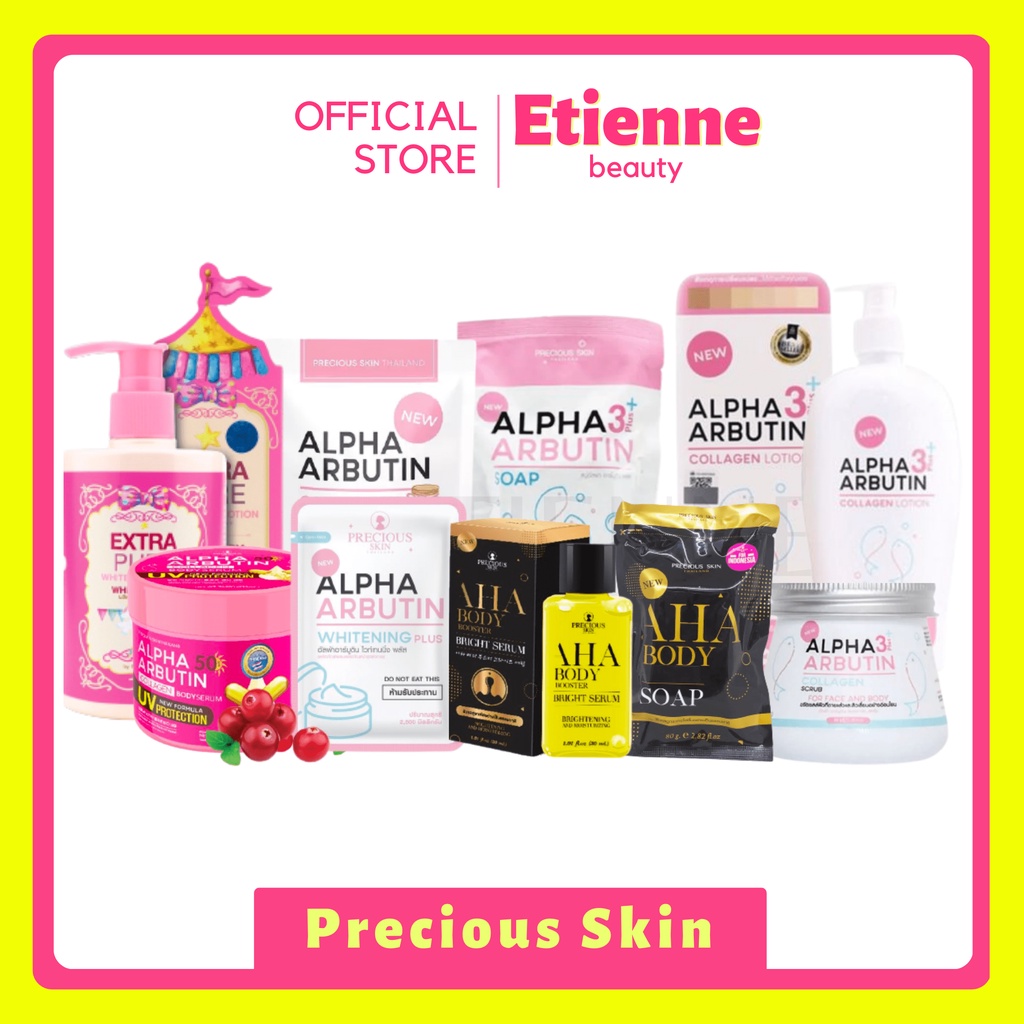 Precious Skin AHA Body Bright Serum Whitening Lotion Aha lotion Aha Soap Collagen Body