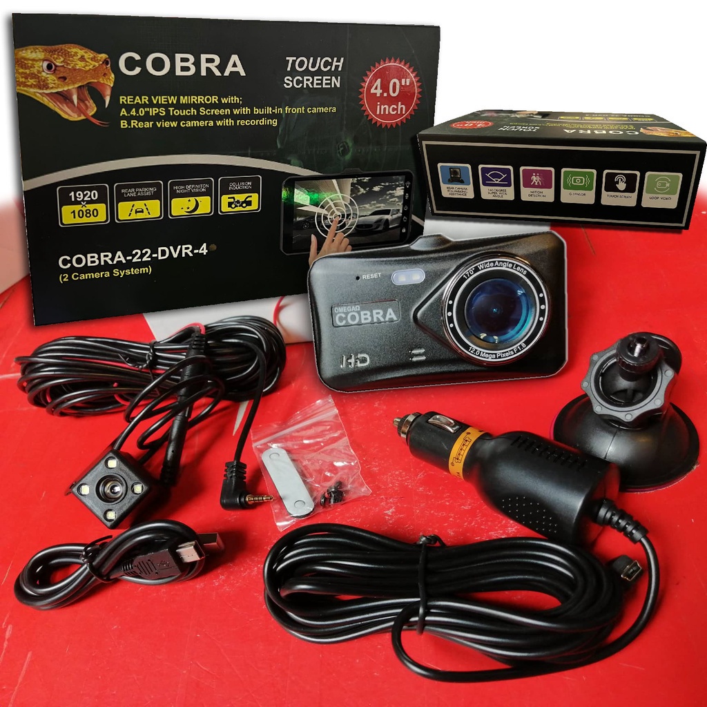 COBRA-22-DVR-4 2 CAMERA SYSTEM DASHCAM 4.0