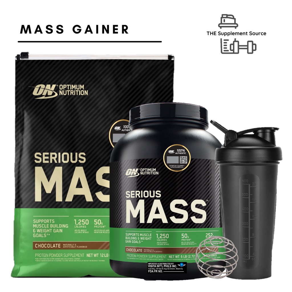 Optimum Nutrition ON Serious Mass Gainer 6lbs with Shaker ON Weight