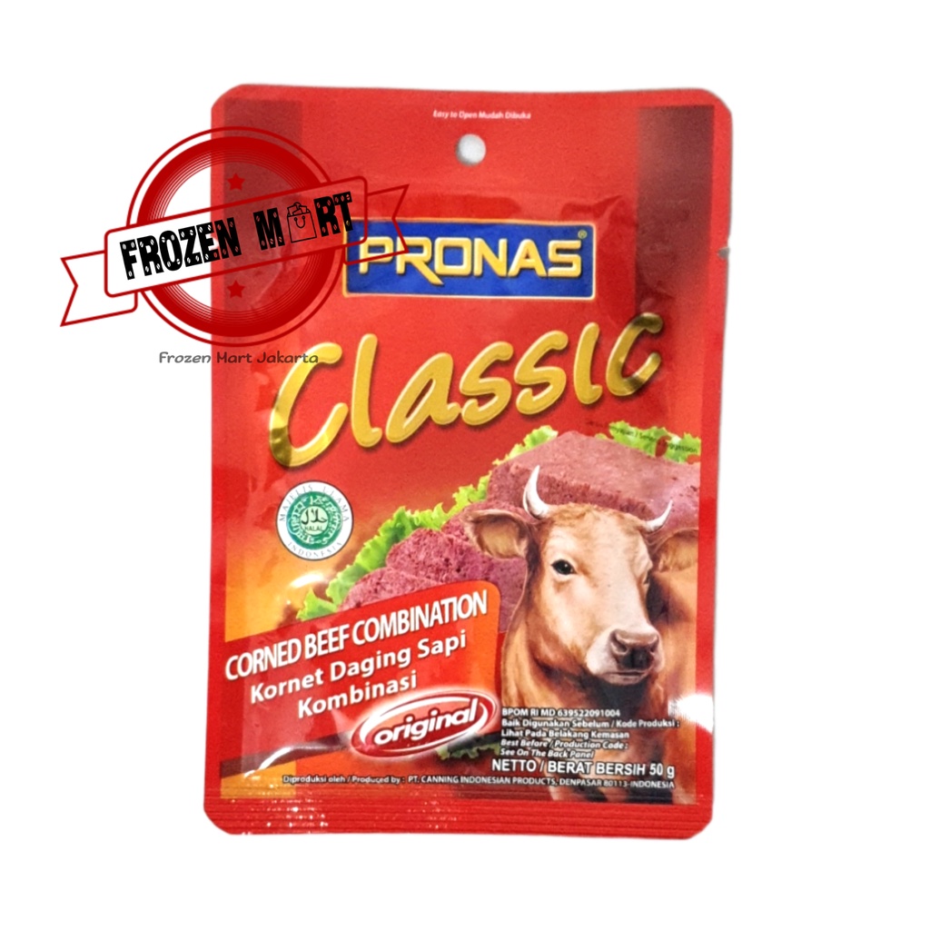 Pronas Beef Original/Corned Beef Original Sachet 50Gr Shopee