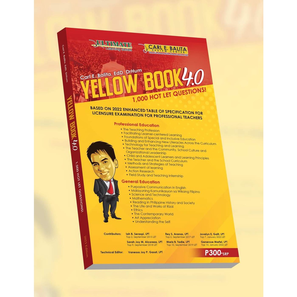 CBRC YELLOW BOOK 4.0 (2023 New Curriculum LET Reviewer) Shopee