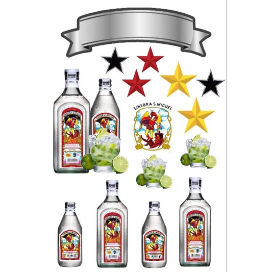 Ginebra San Miguel (Gin) Printed Cake Topper | Shopee Philippines