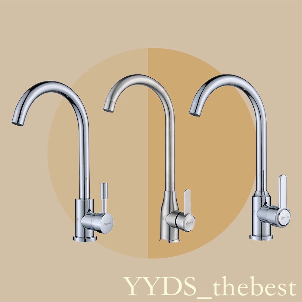 COOPER.PH German faucet stainless steel hot and cold water kitchen 360 ...