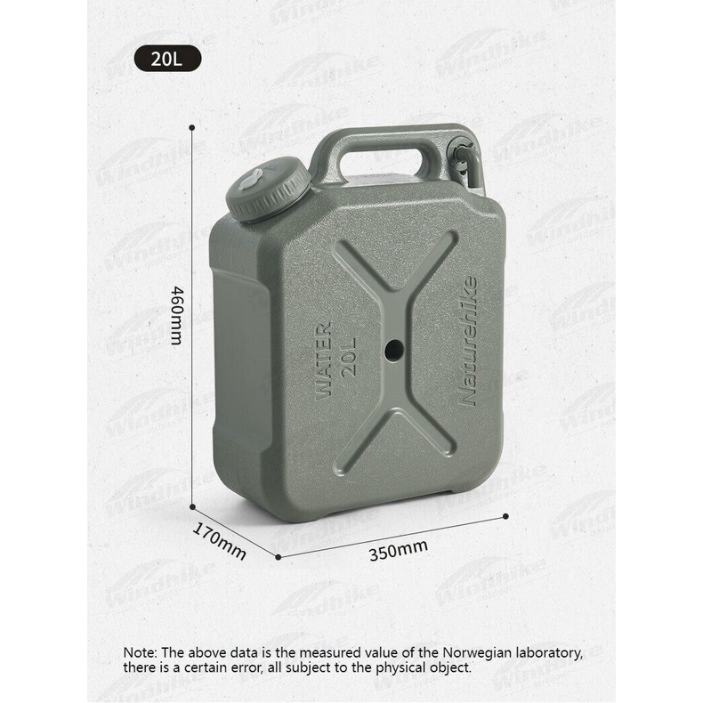 Naturehike 12L 20L Retro Style Plastic Food Grade Drinking Water