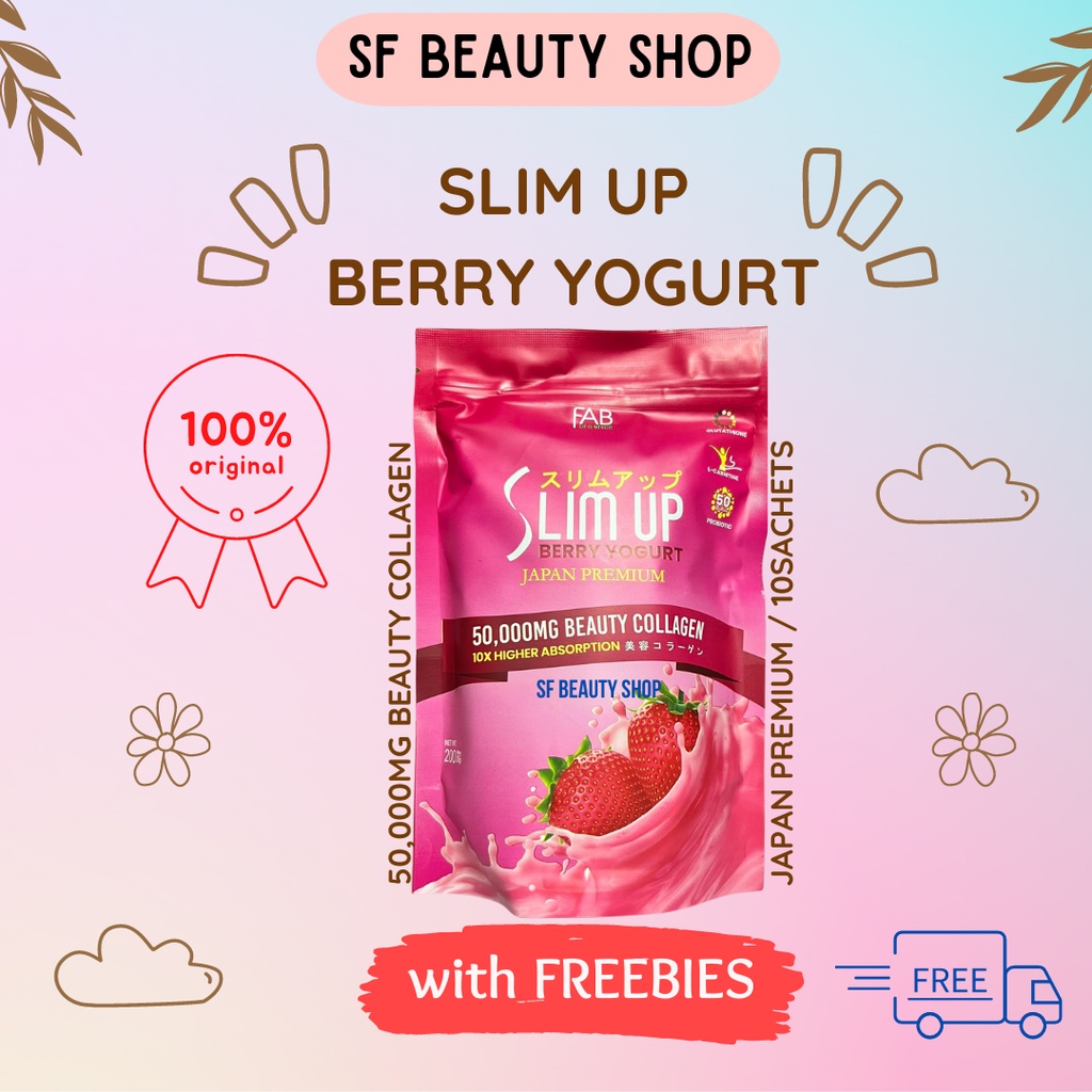 ONHAND SLIM UP BERRY YOGURT COLLAGEN & PROBIOTIC DRINK (10 sachets
