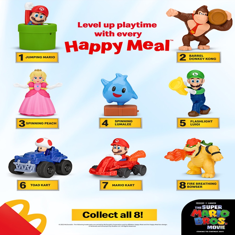 Mcdo Happy Meal Toy - The Super Mario Bros. Movie (2023) - COMPLETE SET ...