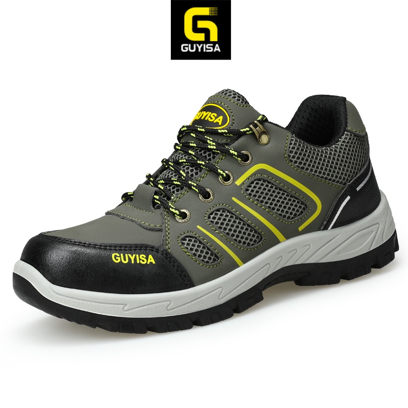 GUYISA Safety Shoe Steel head and steel bottom antismashing and anti