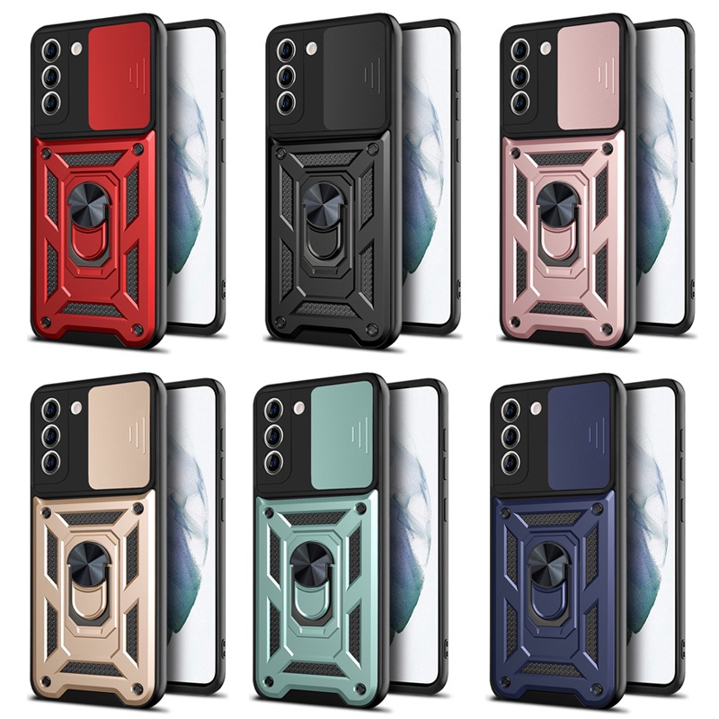 slide armor case for y7a solid hard back casing with stand | Shopee ...