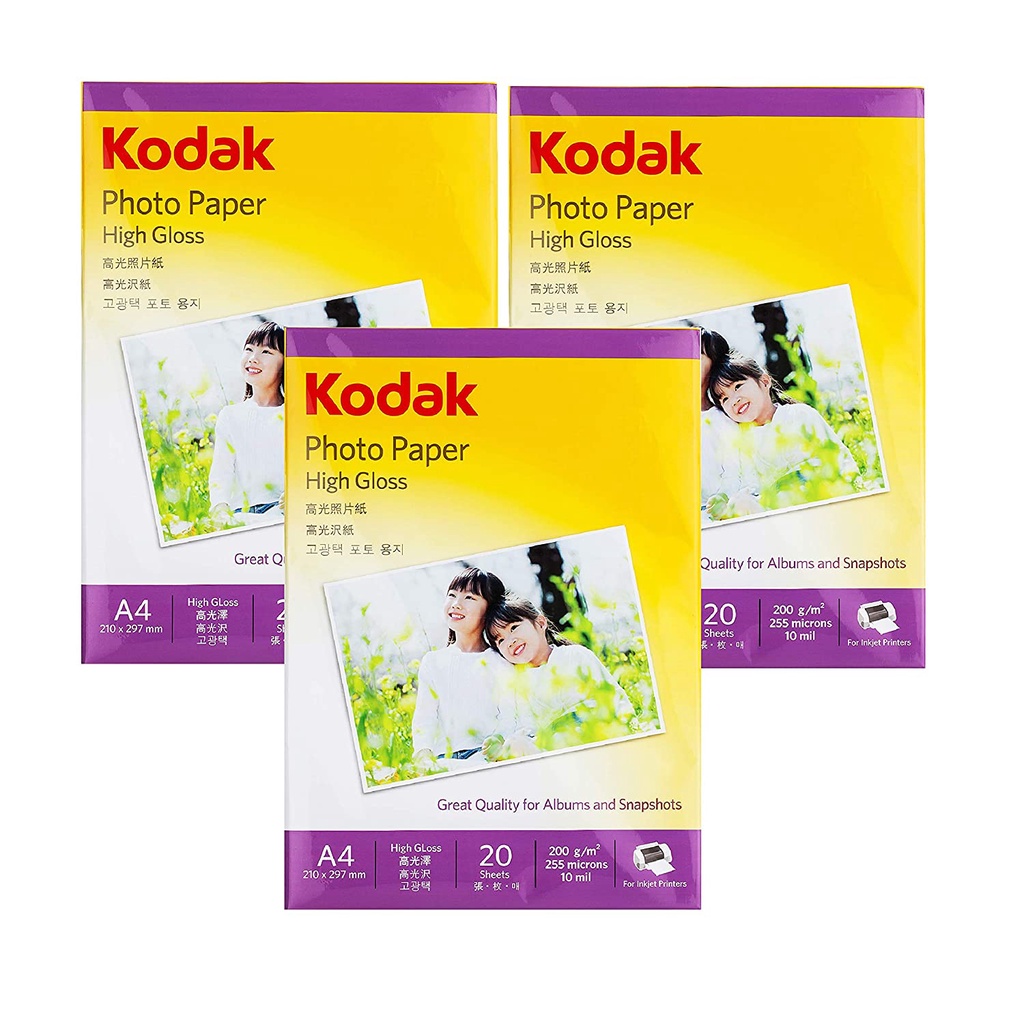 KODAK INKJET PHOTO GLOSSY PAPER 200GSM A4 Shopee Philippines