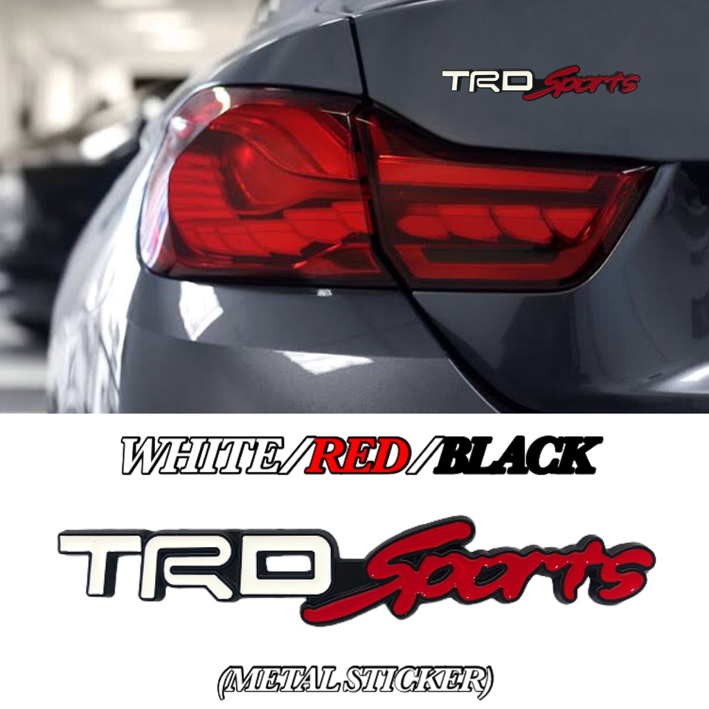 LD 1pcs TRD Sports Car Emblem Sticker Badge (Good Quality) | Shopee ...