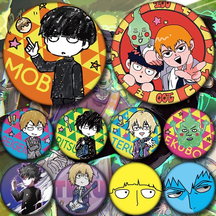 Mm Anime Mob Psycho Mobu Saiko Hyaku Shigeo Kageyama Cosplay Bedge Cartoon Collect Badge