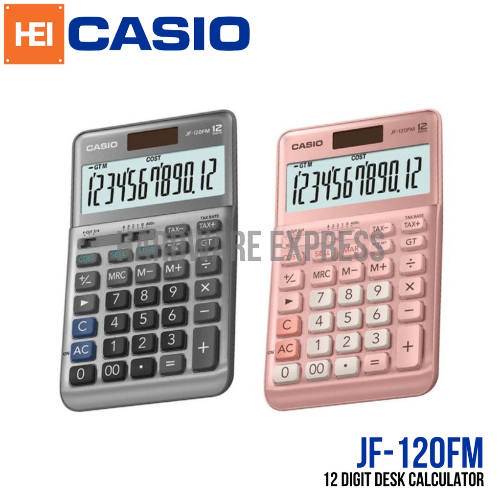 Casio JF120FM Desk Type Calculator (12 Digits) Extra Large Display