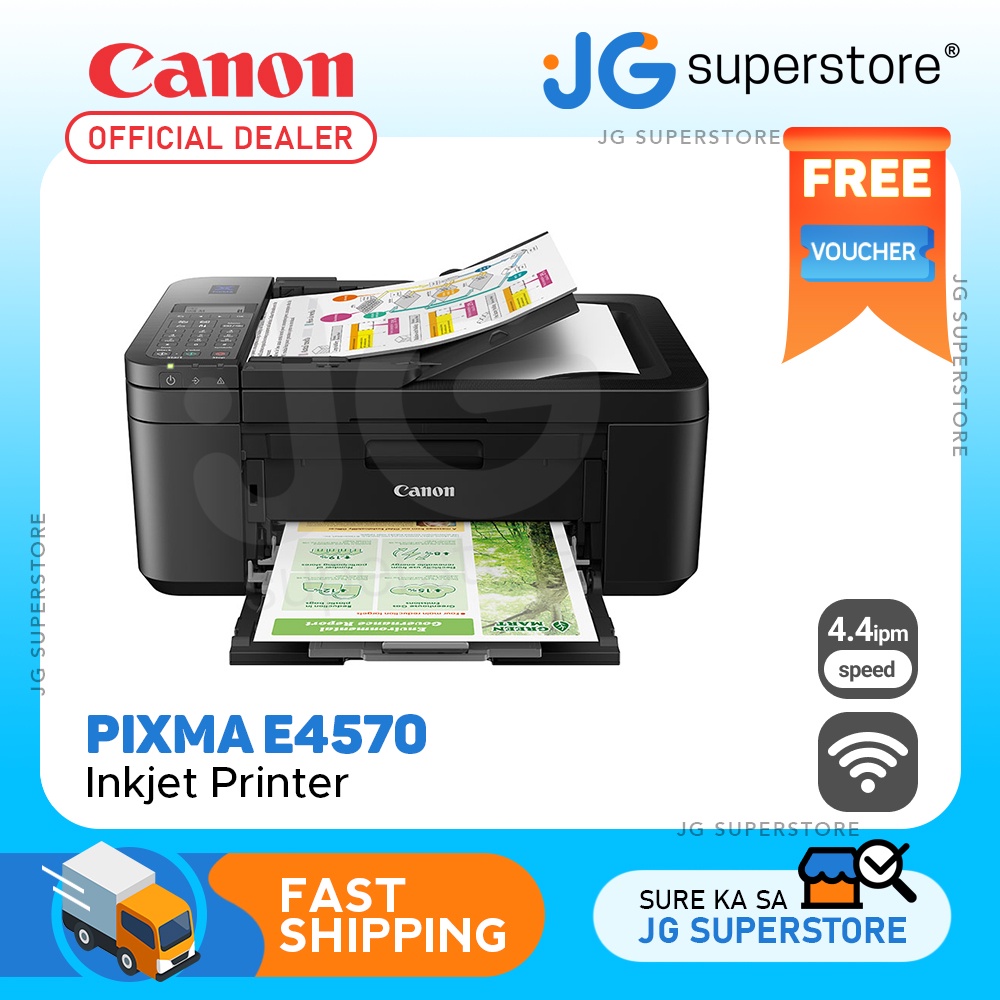 Canon PIXMA E4570 Compact Wireless AllInOne Inkjet Printer & Fax