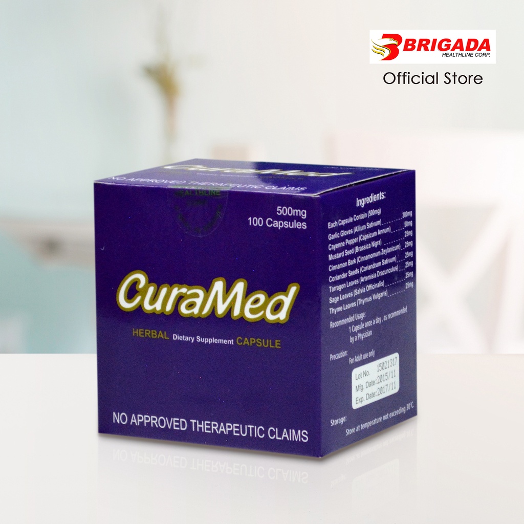 Curamed Herbal Capsule Box of 100's Shopee Philippines