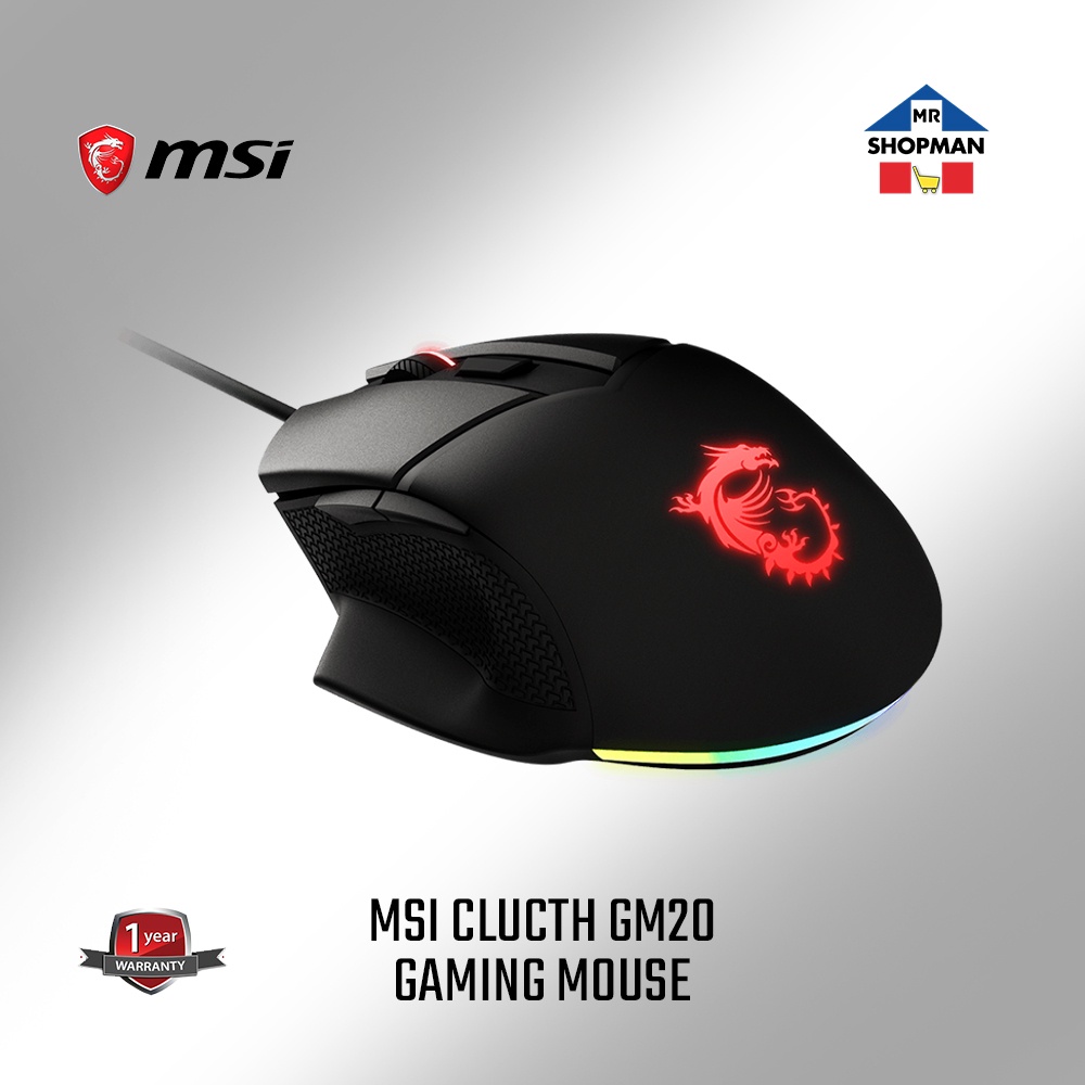 Msi Clutch GM20 Elite Wired RGB Gaming Mouse Shopee Philippines