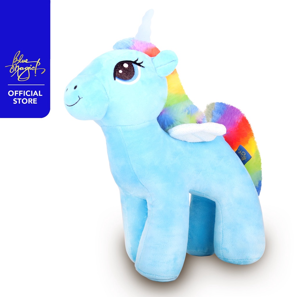 Unicorn stuffed store toy blue magic