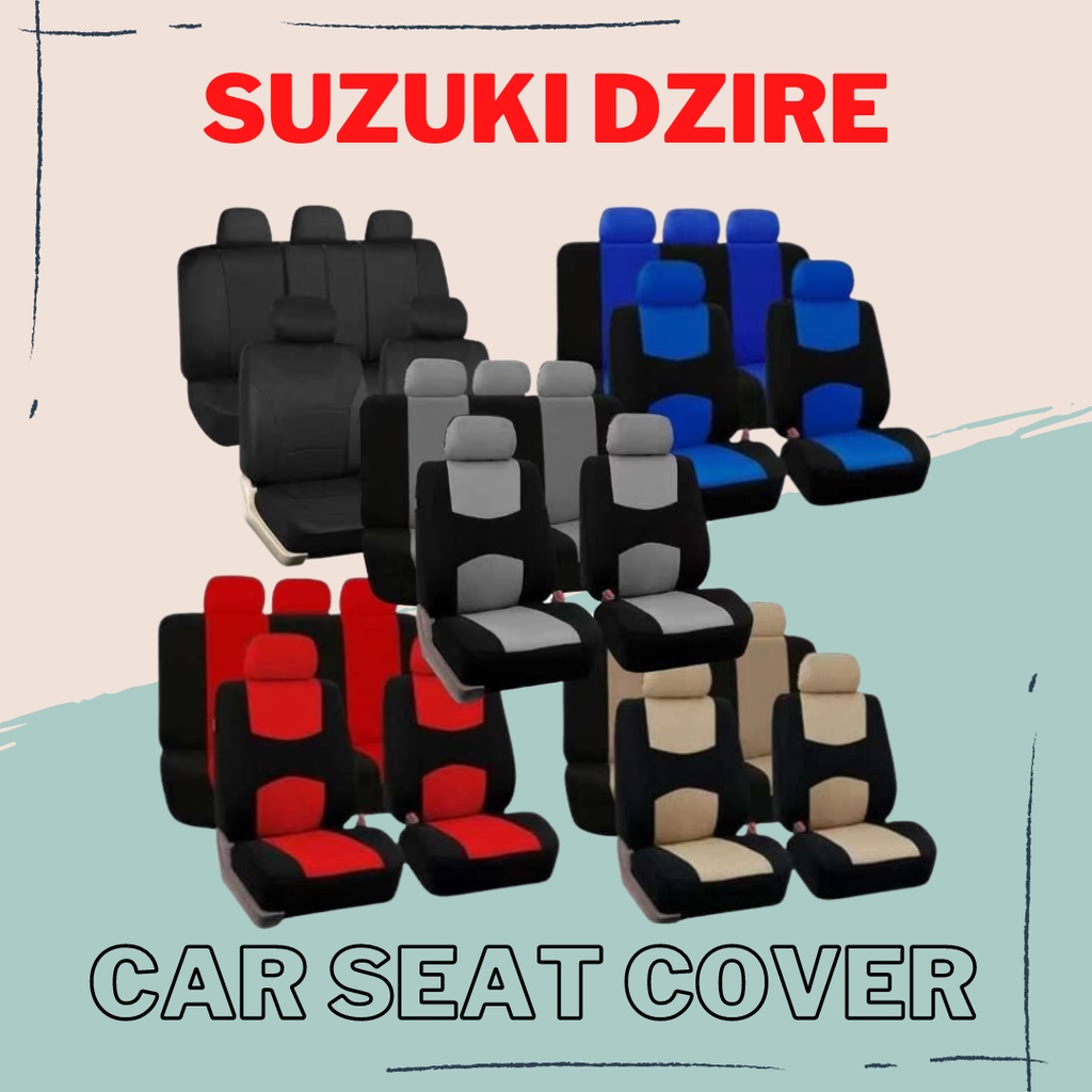 SUZUKI DZIRE Car Seat Covers Set for 5 Front Seat Back Seat Headrest