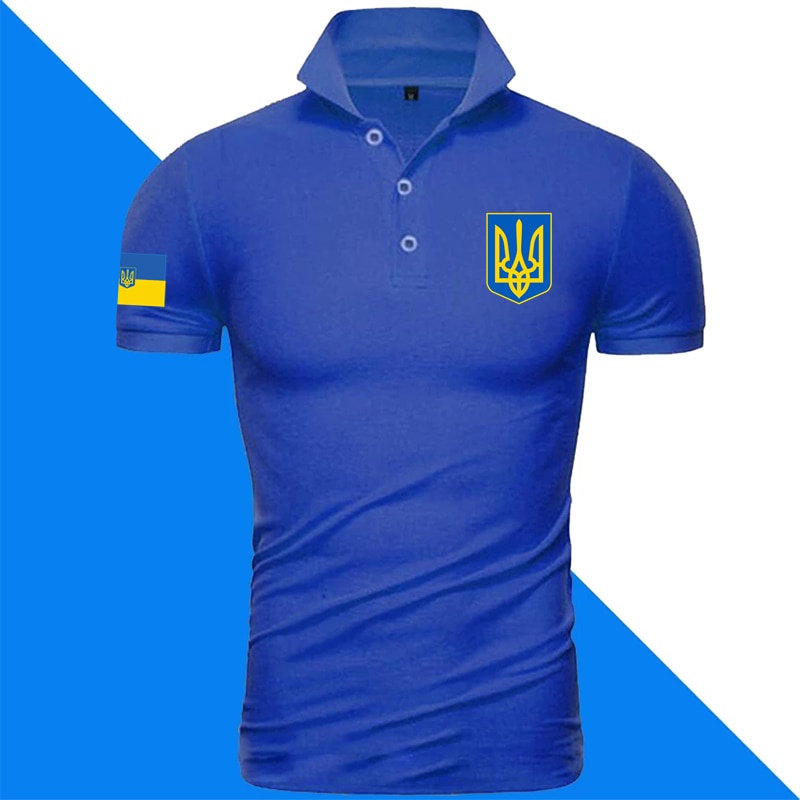 Ukraine Logo Ukrainian Polo Shirt Coat Of Arms Ua Print For Country ...