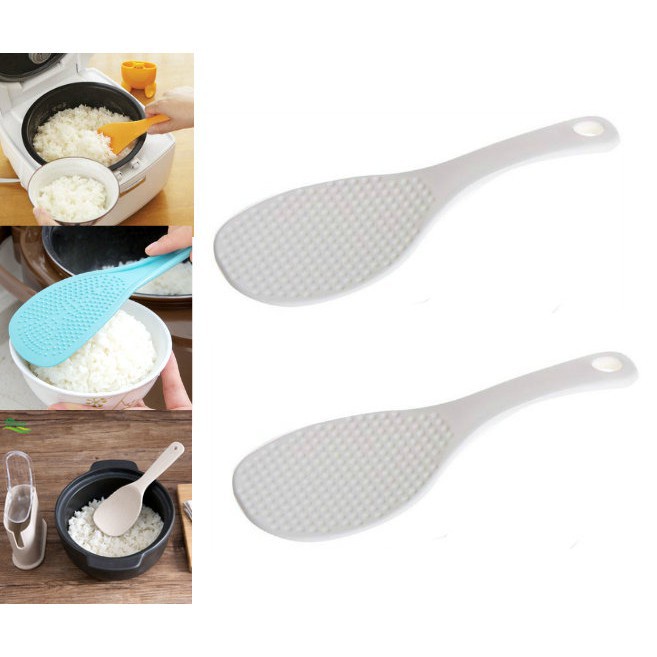 KST Rice Spoon Plastic Set 2pcs/ Rice Spoon Non-Stick/ Rice Spoon ...