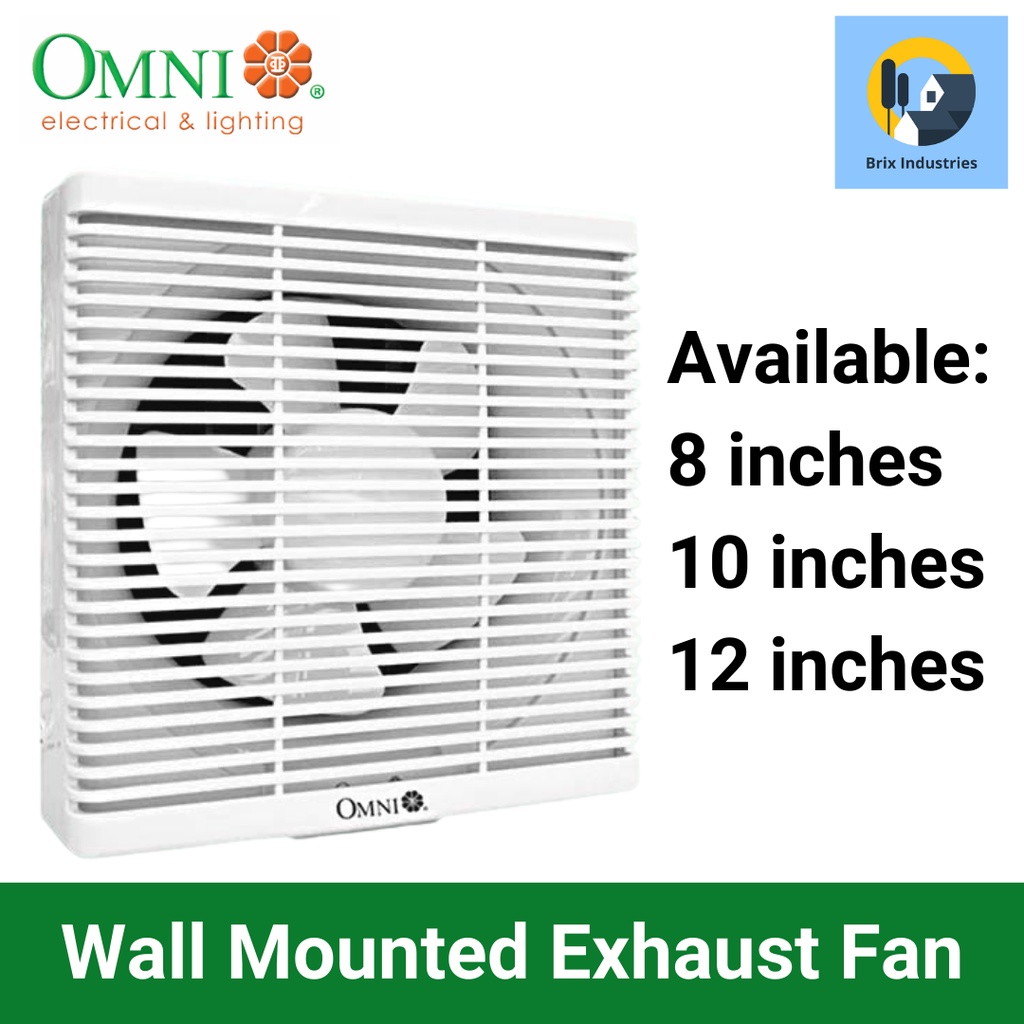 Omni Wall Mounted Exhaust Fan 8" (XFW200) , 10" (XFW250) and 12" (XFW