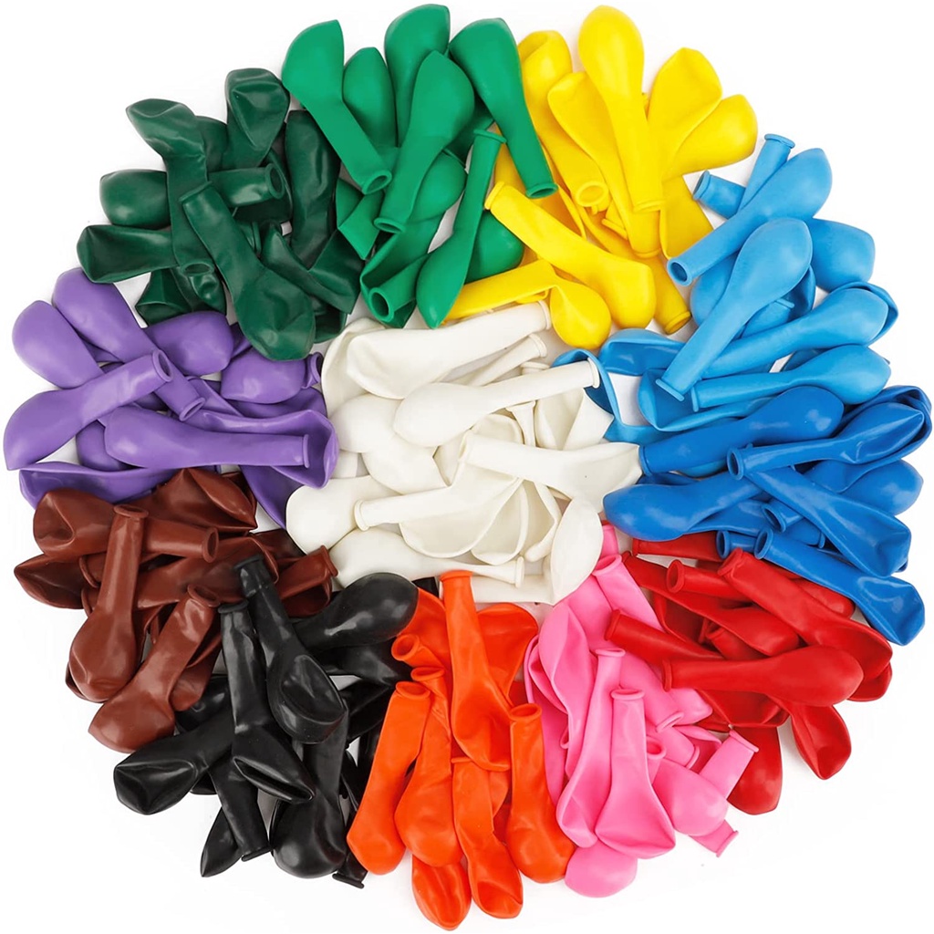 150pcs Balloons 5 Inch 12 Assorted Colors Rainbow Latex Balloons for ...