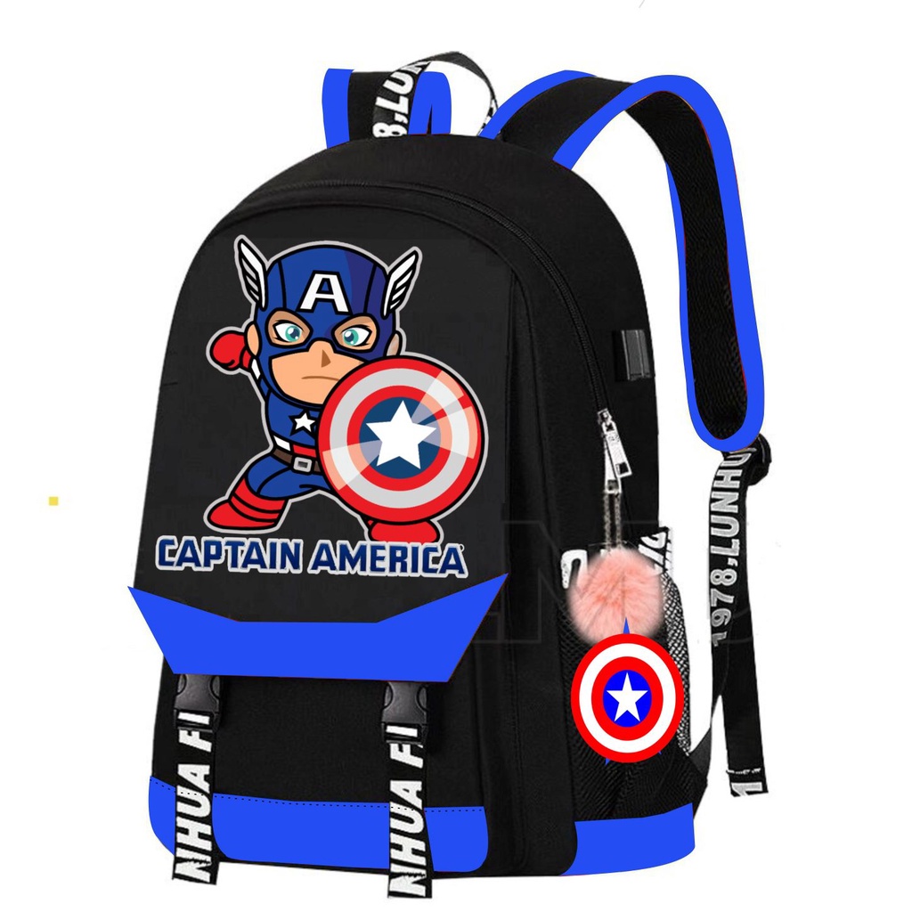 Avenger Captain America superhero marvel avengers Elementary School Backpack Boys Backpack Shopee Philippines