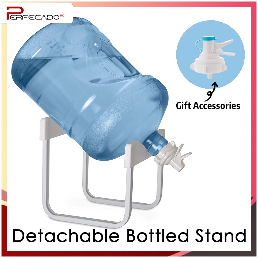 Detachable Bracket Bottled Water Dispenser Drinking Bucket Gallon Stand With Faucet Spigot Valve