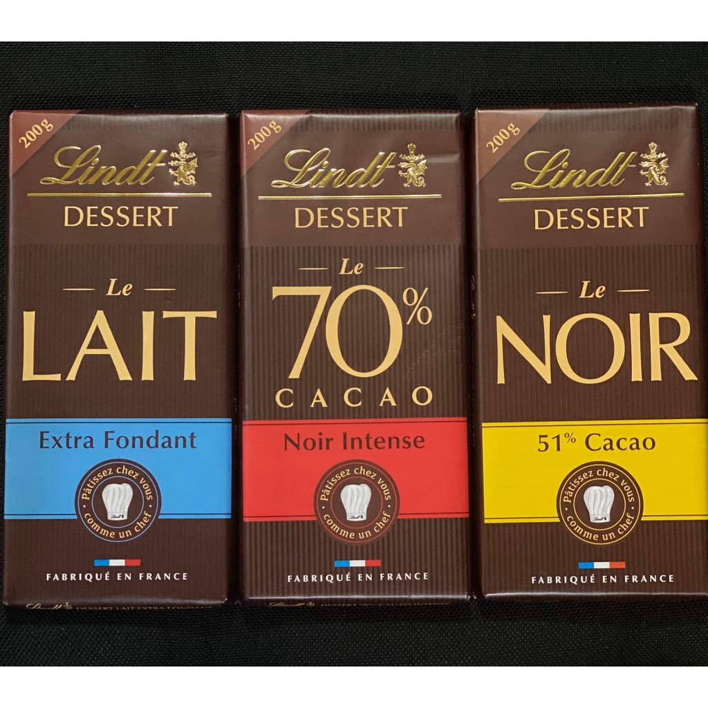 Lindt Dessert Chocolate Baking bar from France 200g Shopee Philippines
