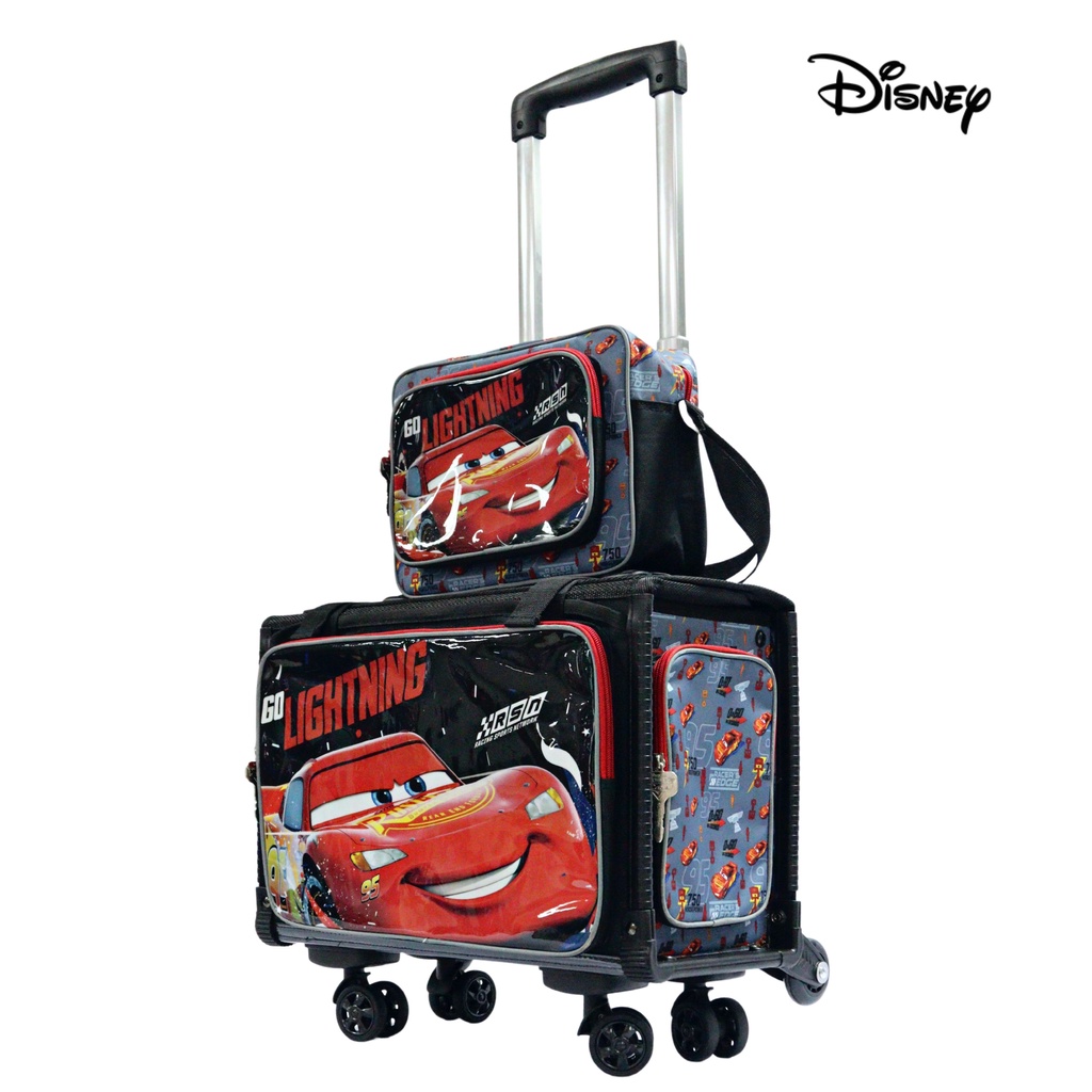 Disney Cars Lightning Mcqueen Medium Box Type Trolley Bag Set Shopee Philippines