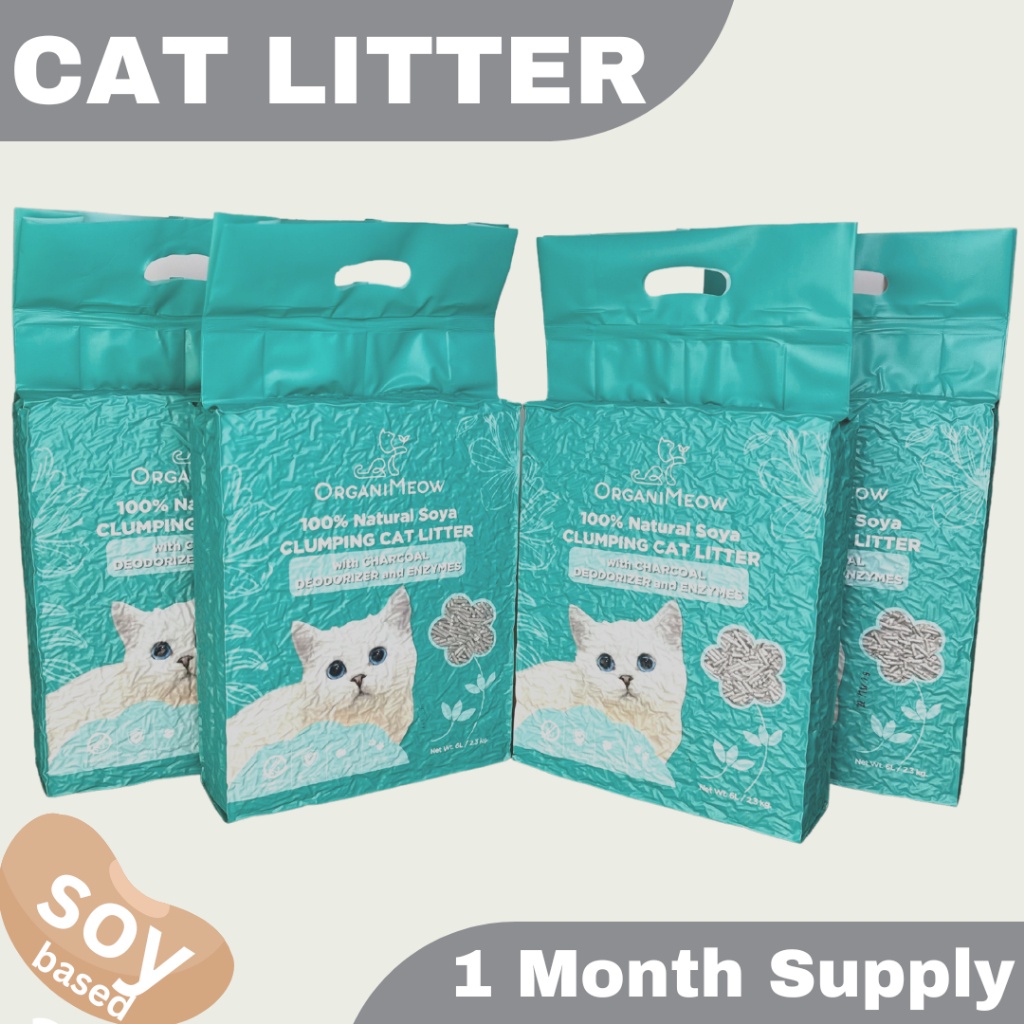 Organimeow Soya Cat Litter with Charcoal Deodorizer and Enzymes Tofu