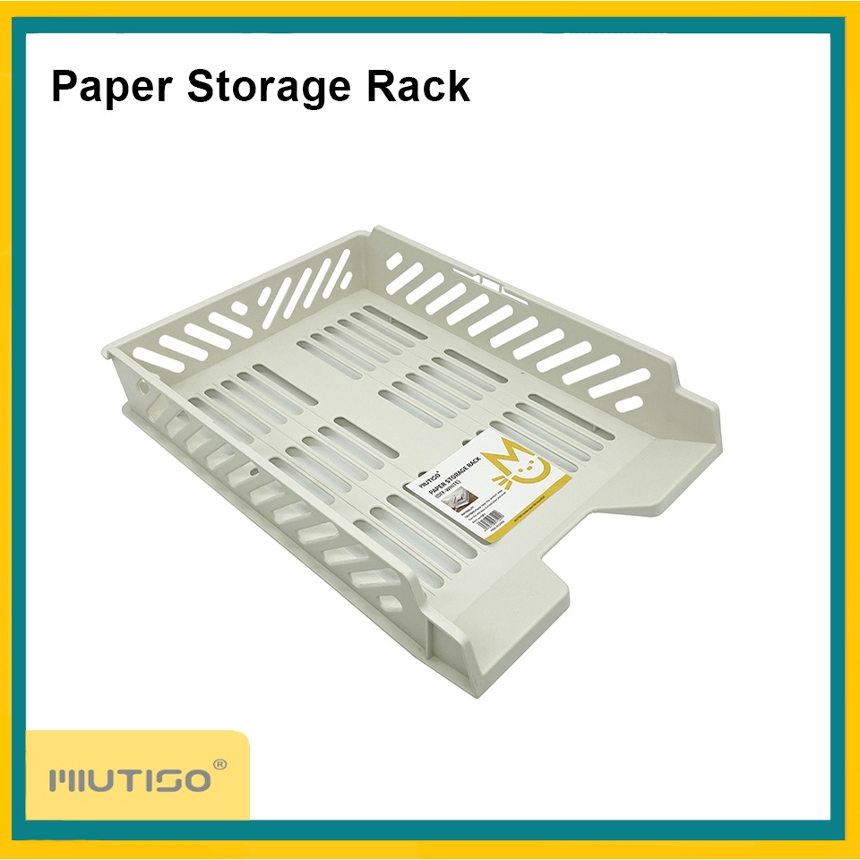 Miutiso Paper Storage Rack Stackable A4 Paper Tray Organizer Files